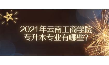 2021年云南工商學院專升本專業有哪些?