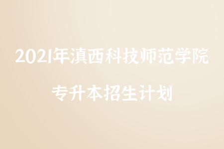 2021年滇西科技師范學院專升本招生計劃.png