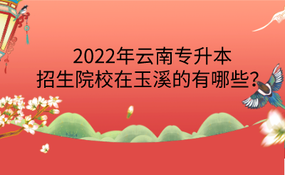 2022年云南專升本招生院校在玉溪的有哪些？.png