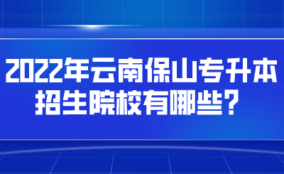 2022年云南保山專升本招生院校有哪些？.png