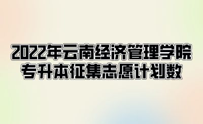 2022年云南經濟管理學院專升本征集志愿計劃數.png