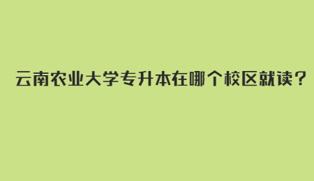 云南農業大學專升本在哪個校區就讀？.jpg