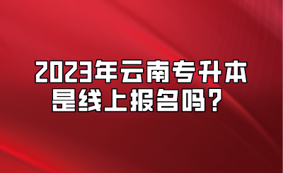 2023年云南專升本是線上報名嗎？.png