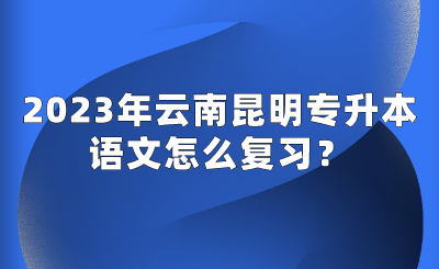 2023年云南昆明專升本語文怎么復習？.png