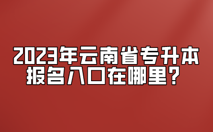 云南省專升本報名入口