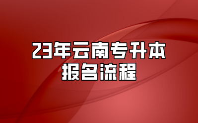 23年云南專升本報名流程