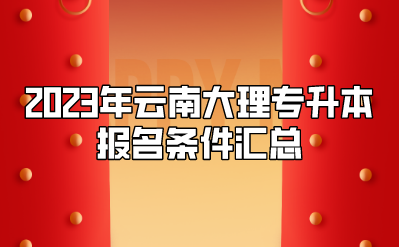 2023年云南大理專升本報名條件匯總