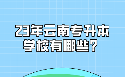 23年云南專升本學(xué)校