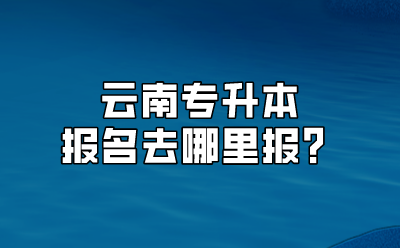 云南專升本報名去哪里報？