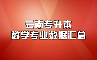 云南專升本數學專業數據匯總