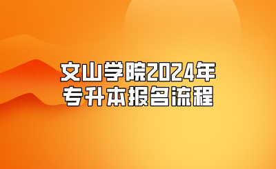 文山學院2024年專升本報名流程