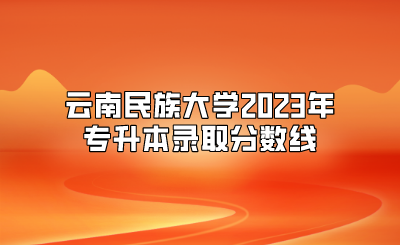 云南民族大學2023年專升本錄取分數(shù)線