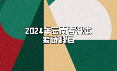 2024年云南專升本考試科目