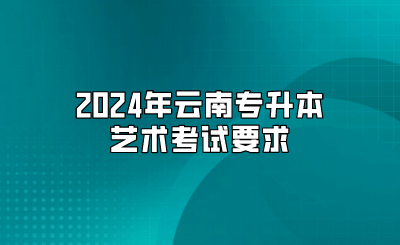 2024年云南專升本藝術考試要求