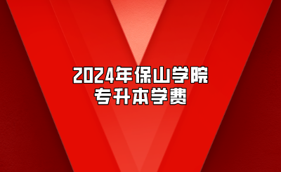 2024年保山學院專升本學費