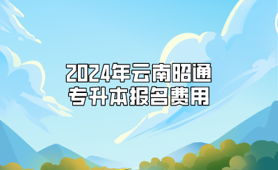 2024年云南昭通專升本報名費用