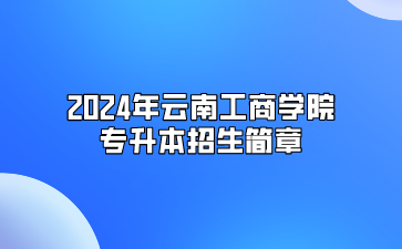 2024年云南工商學(xué)院專(zhuān)升本招生簡(jiǎn)章