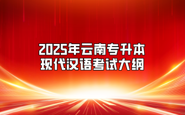 2025年云南專升本現代漢語考試大綱